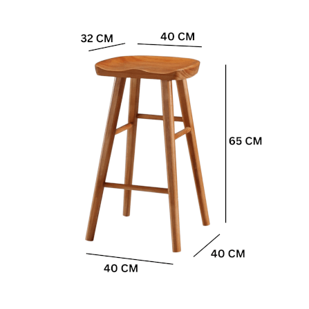 เก้าอี้บาร์ MY DOLLS HOUSE PINE 65 ซม. สีน้ำตาลวอลนัท_1